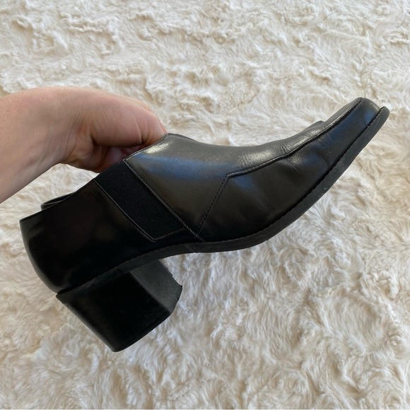 Vintage Westies Women's Leather Short Ankle Booties Size 11 Block Heel Y2K Shoes - Picture 5 of 13